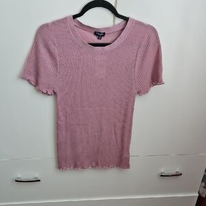 Splendid Pink Fitted Ribbed T-Shirt